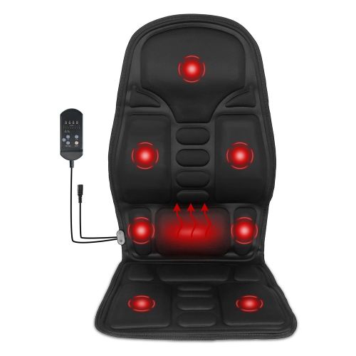 Back Massager Cushion Electric Massage Car Seat Cushion Chair Pad with Heating Function 8 Vibration Modes 3 Intensity Levels Back Massager Cushion Electric Massage Car Seat Cushion Chair Pad with Heating Function 8 Vibration Modes 3 Intensity Levels