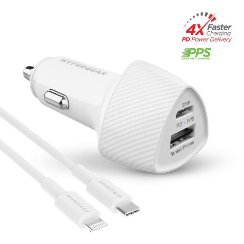 HyperGear SpeedBoost 25W PD Lightning Car Kit HyperGear SpeedBoost 25W PD Lightning Car Kit