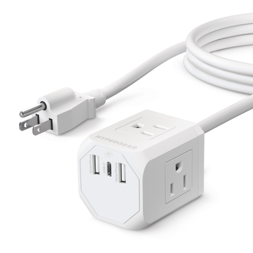 HyperGear Cube Multi-Port Power Strip Extension Cord HyperGear Cube Multi-Port Power Strip Extension Cord