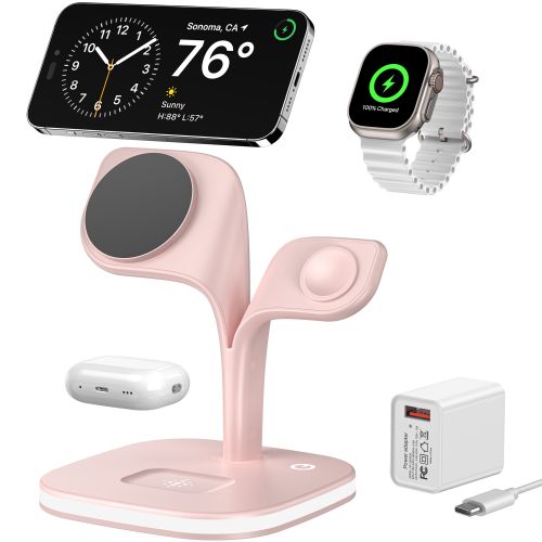 5-in-1 Magnetic Real Wireless Desktop Fast Charging Station For Multiple Devices 5-in-1 Magnetic Real Wireless Desktop Fast Charging Station For Multiple Devices