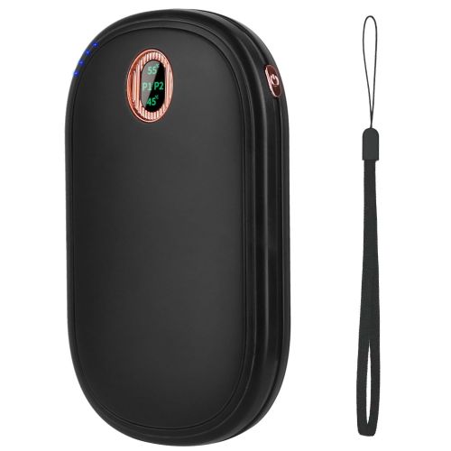 Rechargeable Hand Warmer Electric Hand Heater Portable Reusable Pocket Warmer Power Bank with Digital Display 2 Levels Double-sided Heating Rechargeable Hand Warmer Electric Hand Heater Portable Reusable Pocket Warmer Power Bank with Digital Display 2 Levels Double-sided Heating