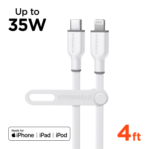 HyperGear Flexi PRO USB-C to Lightning Cable 4ft HyperGear Flexi PRO USB-C to Lightning Cable 4ft